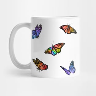 Rainbow Swirl Butterflies Sticker Pack Mug